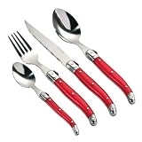 16 PC PIECE SWISS KITCHEN CUTLERY SET RED