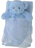 BABY GUND MY 1ST BLUE TEDDY RATTLE + BLANKET WITH SATIN