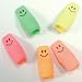 Moon Products Neon Smiley Pencil Cap Erasers - Pack of 144 - Assorted Colors
