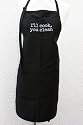 Black "I'll Cook, You Clean" Embroidered Apron