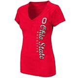 Ohio State Buckeyes Women's Red Fantasy V-Neck T-Shirt