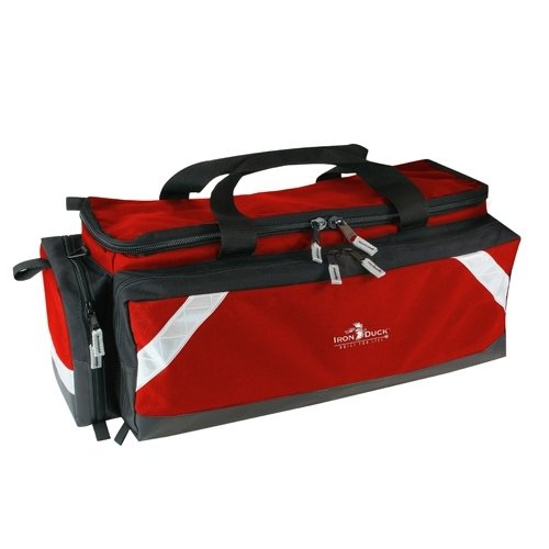 Iron Duck 34016DP-R Breathsaver Plus Airway Management System Bag for Class D or Jumbo D Oxygen Tank with Ergonomic, Adjustable Shoulder Strap and Nylon Hand Straps, Nylon, Red…Made in The USA!