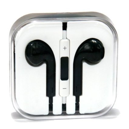 Stargazer Enterprises Black Replacement Handsfree Stereo Earbuds, Earphones, Headphones, Headsets with Mic and Volume Control