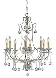 8 Lights Chandelier w Clear Crystal