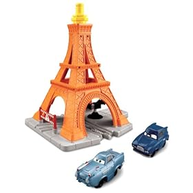  Fisher-Price GeoTrax Disney/Pixar Cars 2 Eiffel Tire Crash