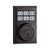Kwikset 909CNT 11P SMT CP SmartCode Single Cylinder Contemporary Deadbolt, Venetian Bronze