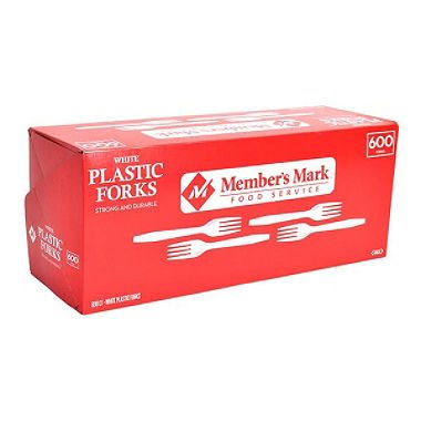 Member's Mark White Plastic Forks (600 ct.)