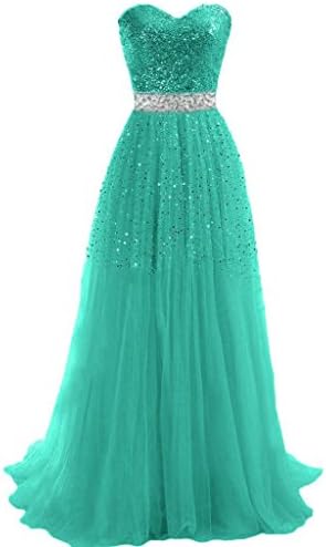 Hi Girls Exquisite Sweetheart Tulle Long Prom Dresses 2014 Party Gowns (US14, Hunter green)