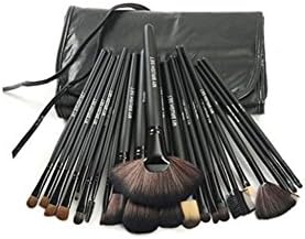 Makeup Brush 24-Piece Set with Vegan Leather Case (Black)