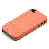 ★iphone4専用カバーケース★キルト レザー（高級合皮）ケース ★クリスタル付★iPhone-3-0011★