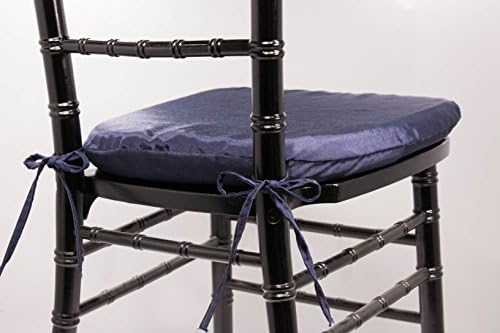 Navy Blue Bengaline Chiavari Cushion w/ Ties by VF