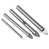 TRIXES 4 Piece Ceramic Bathroom Tile and Glass Drill Bits Set 4/6/8/10mm 