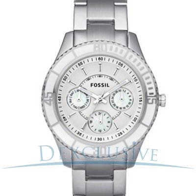 Fossil Women's ES2783 Stella Stainless Steel Bracelet White Dial Watch