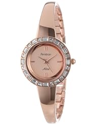 Armitron Womens 75/5130RSRG Swarovski Crystal Accented Rose Gold-Tone Bracelet Watch