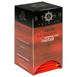 Stash Premium Apple Cinnamon Herbal Tea, Tea Bags, 20-Count Boxes (Pack of 6)