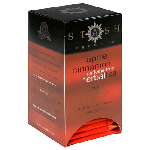 Stash Premium Apple Cinnamon Herbal Tea, Tea Bags, 20-Count Boxes (Pack of 6) by Stash