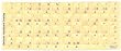 German Keyboard Stickers - Blue Characters for Light Colored Keyboards