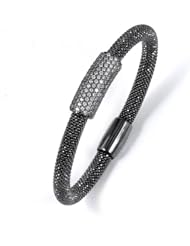 Sterling Silver - Silver Cubic Zirconium Bangle