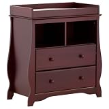 Stork Craft Carrara 2 Drawer Change Table, Cherry Image