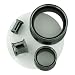 Single Black PVD Stainless Steel Double Flared Eyelet: 4g 3/8