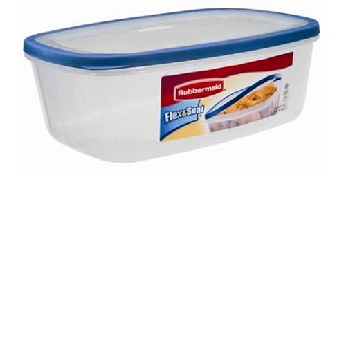 Rubbermaid FG5187RDBLUE Flex & Seal Rectangle 8-Quart Food Storage Container