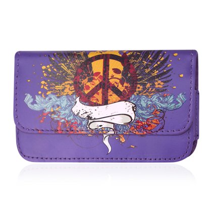 New Fashionable Leather Pouch Protective Carrying Cell Phone Case for BlackBerry Torch 9800 Curve 3G 9300 Curve 8330 8300 8520 8530 8900 Bold 9700 / ZTE MSGM8 II Cricket / HTC Pure / Huawei M750 / LG Vu Plus enV3 VX-9200 Rumor Touch GM730 / Palm Pixi / Pixi Plus / Pantech Slate C530 / Samsung Reality / Strive A687 Magnet A257 Freeform / Link R350 / R351 / Sanyo SCP-2700 Sharp Microsoft Kin Two – PURPLE