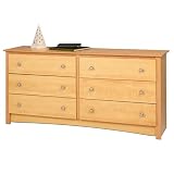 Prepac Maple 6-Drawer Dresser