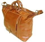 Floto Tack Duffle Olive Brown Leather Luggage Travel Bag Suitcase