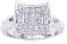Jewelry : 1.15Ct. 14K. White Gold Invisible Pave Diamond Anniversary Ring