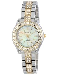 Armitron Womens 75/5053MPTT Crystal Swarovski Accented Two-Tone Bracelet Watch