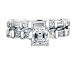 1.70 CT ASSCHER DIAMOND RING SET E VS1 18K WHITE GOLD