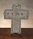 Eternal Life Cross ~ By Faith ~ Stone Resin ~ Bible Inspired John 3:16 ~ Great Gift Graduation, Wedding, Church Event, Religious, ~ Quality