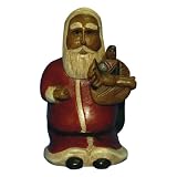 Handmade Santa Claus Decorative Wood Carving (Thailand)