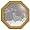 Decorative Etched Mirror - Hunting Dog Art Etching, Octagon Solid Oak Framed Wall Mirror, 28 inches