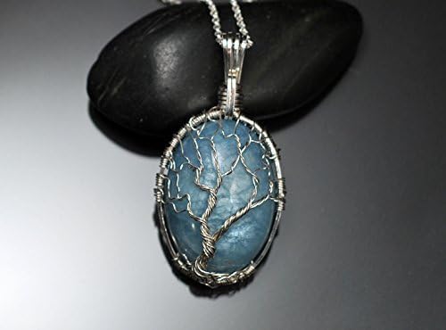 Aquamarine Tree of Life Pendant