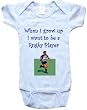 WHEN I GROW UP I WANT TO BE A RUGBY PLAYER - BigBoyMusic Baby Designs - White, Blue or Pink Onesie / Baby T-shirt