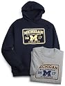 Russell Athletic Men's Logo Tee and Sweatshirt, University of Michigan, XX-Large