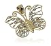 Romantic 10K Two Tone Gold Butterfly Pendant Genuine 10K Charm
