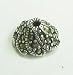 2 pcs .925 Sterling Silver Marcasite Flower Bead Cap 10.4mm X 5.5mm/Findings/Antiqued