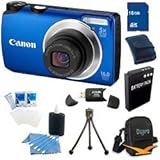 Canon Powershot A3300 16 MP Digital Camera with 5x Optical Zoom (Blue) Supe ....