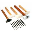 13Pc Machinist Tools Punches Mallet Nylon Hammers Set