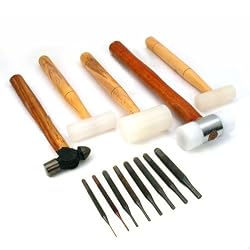 13Pc Machinist Tools Punches Mallet Nylon Hammers Set