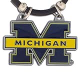 Michigan Wolverines Logo Pendant Rubber Necklace - NCAA College Athletics Fan Shop Sports Team Merchandise