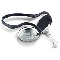 Genius HS-02N (neck type), Foldable Rear Band Headset with Volume Control.