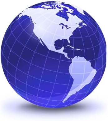 Stylized Earth Globe with Grid Wall Decal - 24 Inches H x 24 Inches W - Peel and Stick Removable Graphic