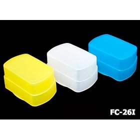 GSI Super Quality Flash Diffuser Kit - Creates Distribution of Lighting in 3 Colors, White/Blue/Yellow - Fits the SONY HVL-F58AM and Nissin Di622, Di866 Flashes.