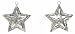 Antiqued Stars Tin Christmas Ornaments 3.75"H Set / 12 (6 ea)