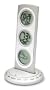 Bedol Three Tier World Time Combo Station/Silver, Clock