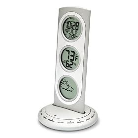 Bedol Three Tier World Time Combo Station Silver, Clock by Bedol