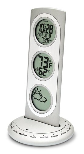 Bedol Three Tier World Time Combo Station/Silver